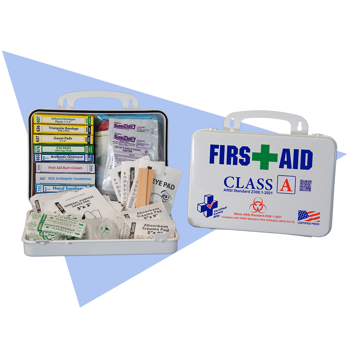 Class A 21 ANSI First Aid Kit + Bloodborne Pathogen Response