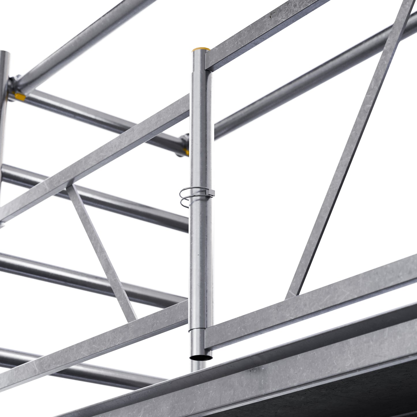 CUSTERS® Foldy 13S Pro Series Aluminum Folding Scaffold Tower (Guardrails Included)