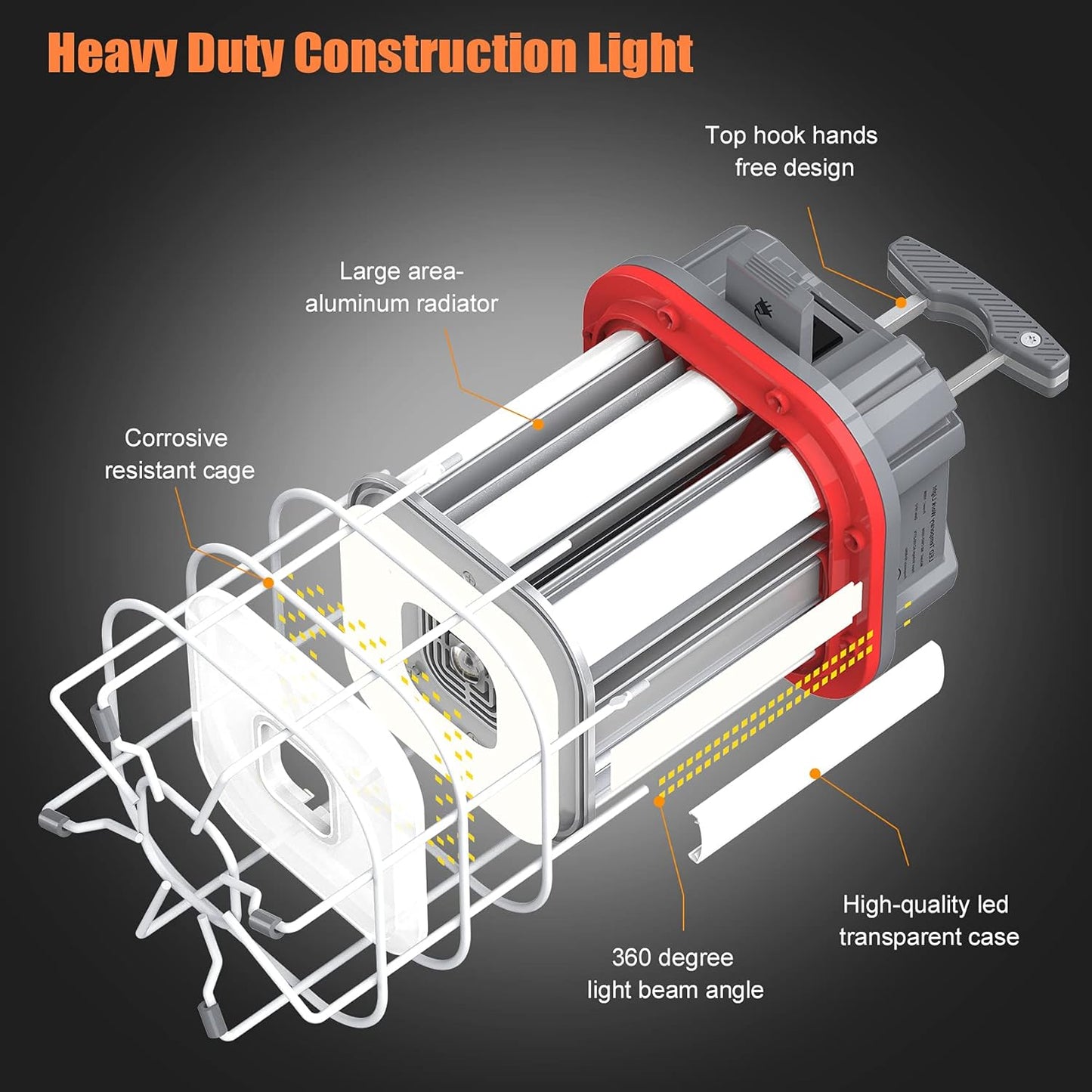 ARCLIGHT™ NG-TWX 100W 360° Linkable LED Temporary Work Light (14,100 Lumens)