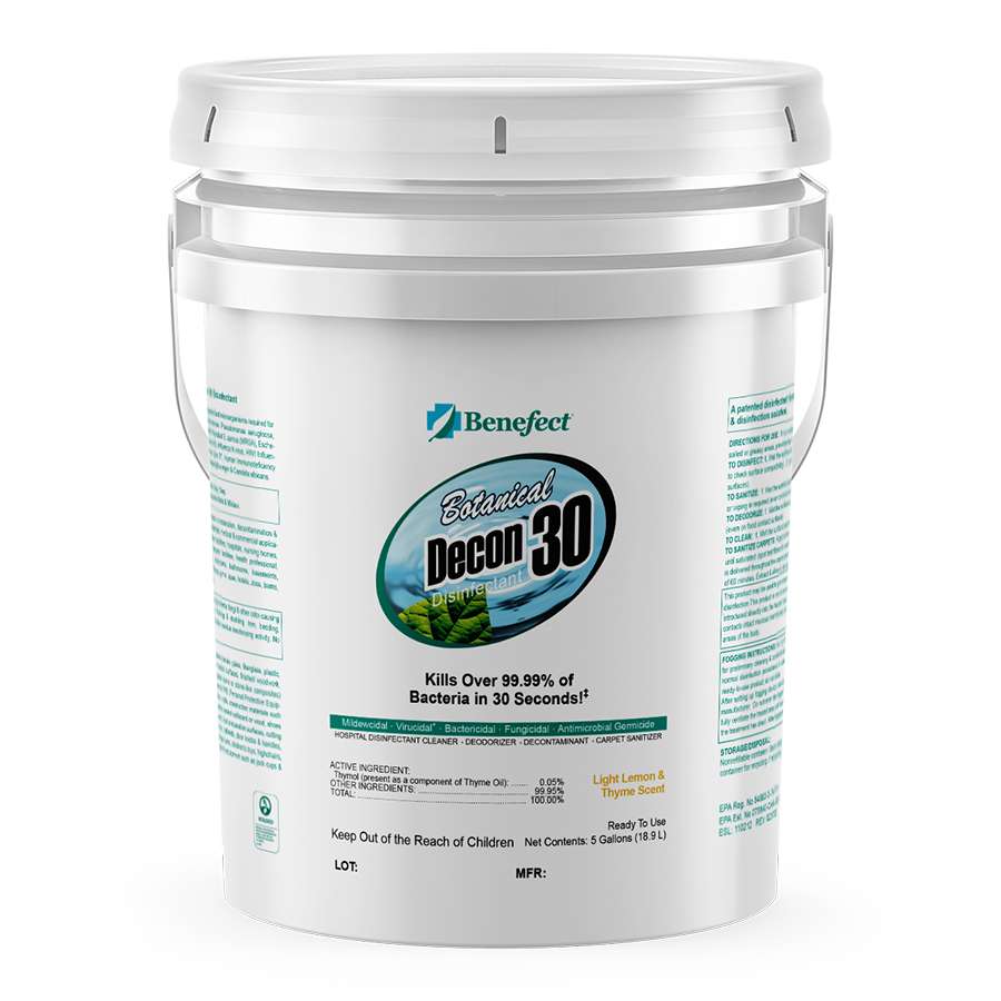 Benefect Decon 30 – Botanical Disinfectant Cleaner (5 Gallon Pail)