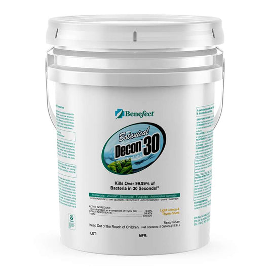 Benefect Decon 30 – Botanical Disinfectant Cleaner (5 Gallon Pail)