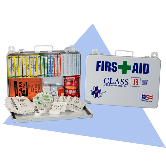 ANSI Z308.1-2021 Class B First Aid Kit – 211 Piece – Metal Case