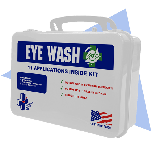 Emergency Eyewash Bottle – 11 Applications – Sterile Saline (Twist-Off Seal)