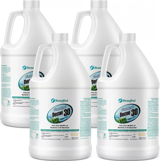 Benefect Decon 30 – Botanical Disinfectant Cleaner (1 Gal Jugs, Case of 4)